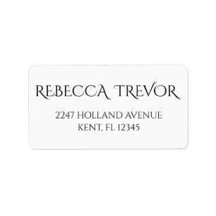 Simple stylish elegant minimalistic address labels
