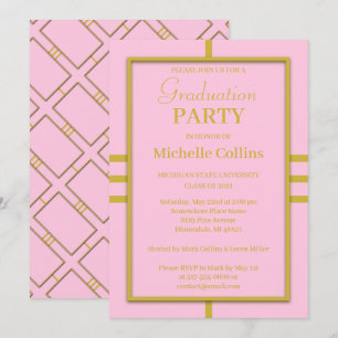 Simple Stylish Gold Border Invitation