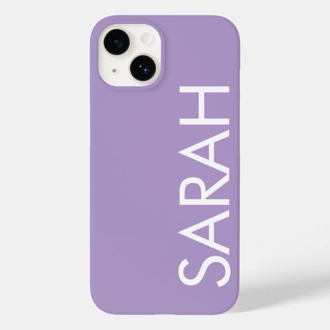 Simple Stylish Modern Classic Name Lavender  Case-Mate iPhone Case (Back)