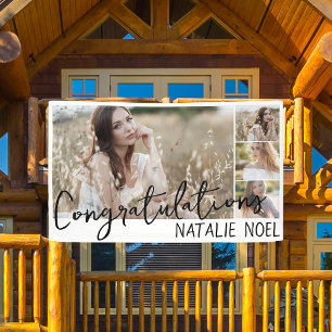 Simple Stylish Modern Congratulations Graduation Banner