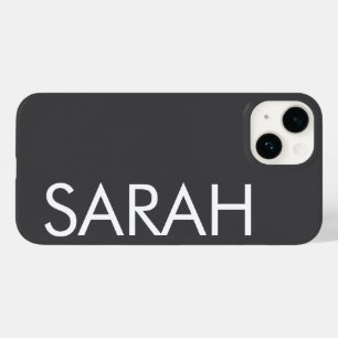 Simple Stylish Modern Customised Name Grey Colour Case-Mate iPhone 14 Case