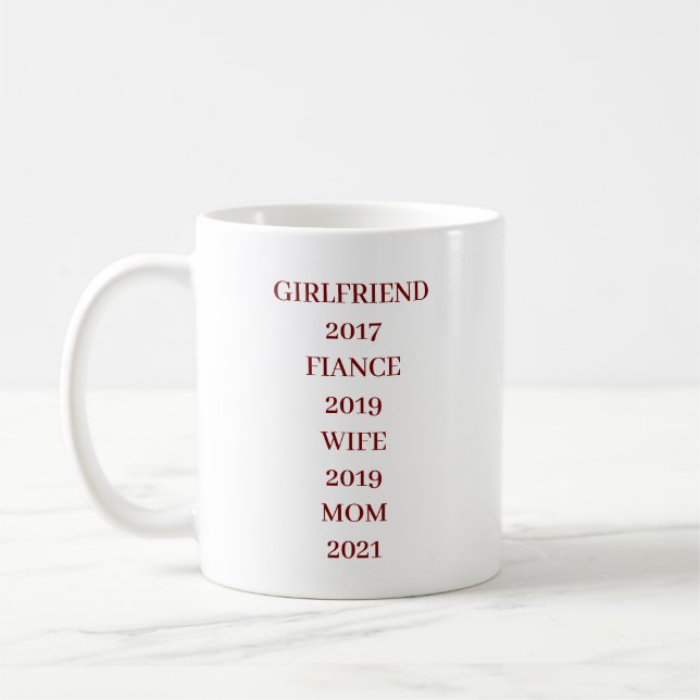 SIMPLE STYLISH MODERN CUSTOMIZED MOTHER'S DAY GIFT COFFEE MUG (Left)