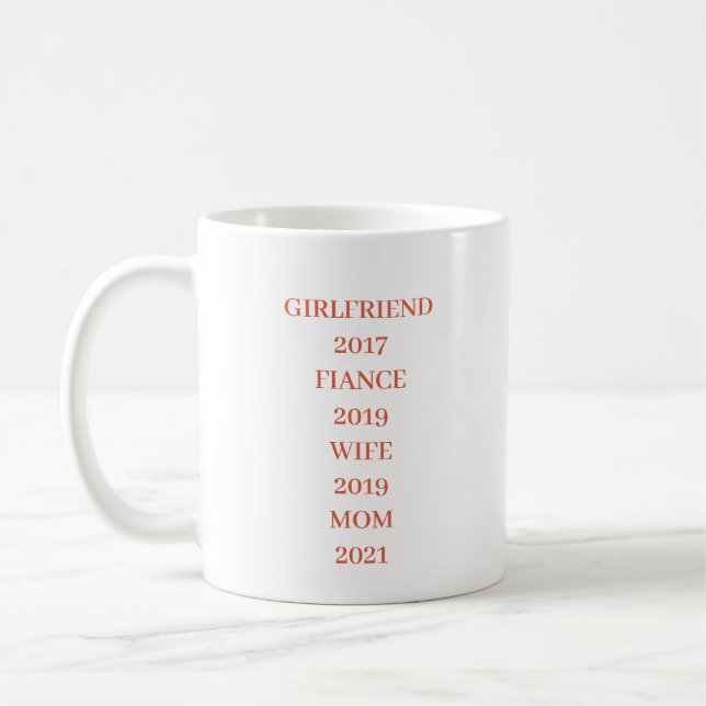 SIMPLE STYLISH MODERN CUSTOMIZED MOTHER'S DAY GIFT COFFEE MUG (Left)