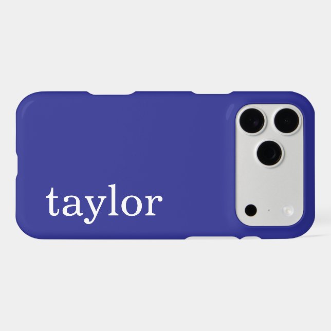 SIMPLE STYLISH MODERN CUSTOMIZED NAME DARK BLUE (Back Horizontal)