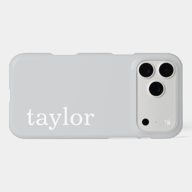 SIMPLE STYLISH MODERN CUSTOMIZED NAME LIGHT GREY (Back Horizontal)