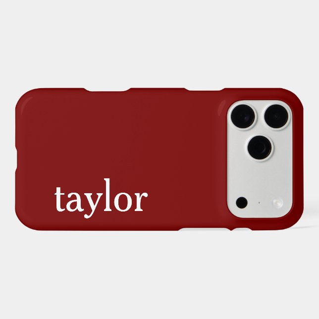 SIMPLE STYLISH MODERN CUSTOMIZED NAME MONOGRAM  (Back Horizontal)