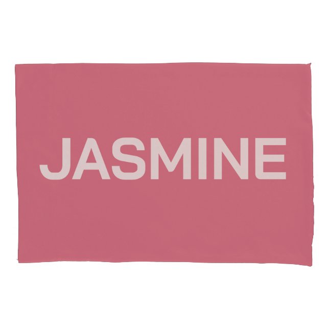 SIMPLE STYLISH MODERN CUSTOMIZED NAME MONOGRAM PILLOWCASE (Front)