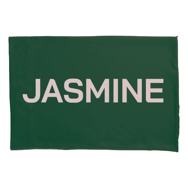 SIMPLE STYLISH MODERN CUSTOMIZED NAME MONOGRAM PILLOWCASE (Front)