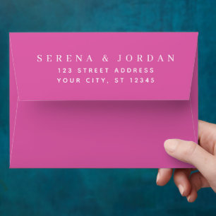 SIMPLE STYLISH MODERN CUSTOMIZED WEDDING PINK ENVELOPE