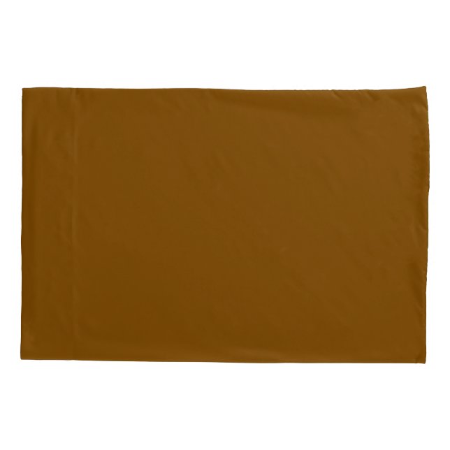 SIMPLE STYLISH MODERN MINIMAL CLASSIC BROWN PILLOWCASE (Back)
