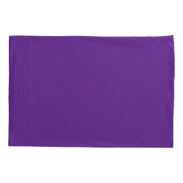 SIMPLE STYLISH MODERN MINIMAL CLASSIC ROYAL PURPLE PILLOWCASE (Back)