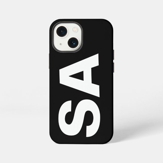 Simple Stylish Modern Name Minimal Black colour  iPhone Case (Back)