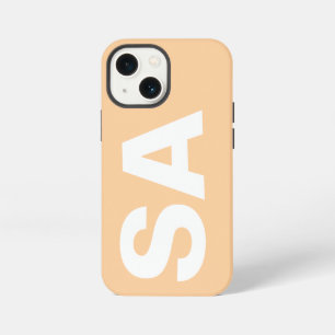 Simple Stylish Modern Name Minimal Peach Colour iPhone 13 Mini Case