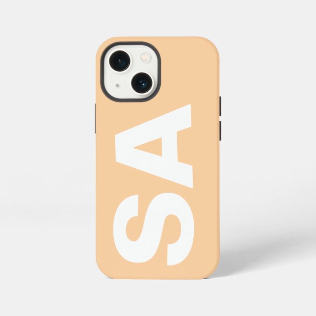 Simple Stylish Modern Name Minimal Peach Colour  iPhone Case (Back)