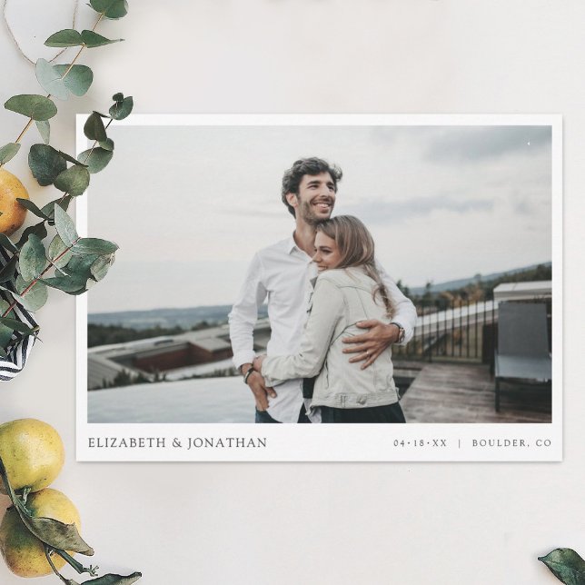 Simple Stylish Modern Photo Wedding Save the Date Invitation (Creator Uploaded)