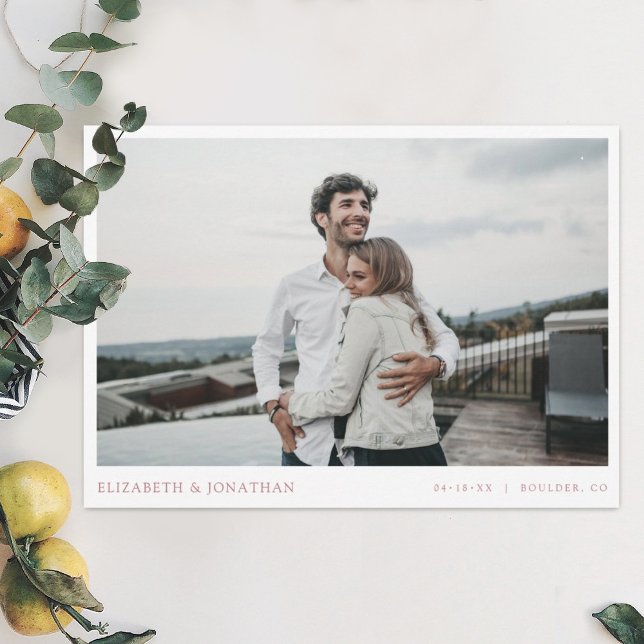 Simple Stylish Modern Photo Wedding Save the Date Invitation (Creator Uploaded)