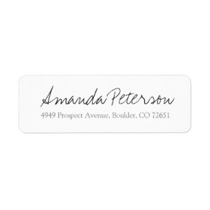Simple Stylish Modern Script Return Address