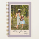 Simple Stylish Muted Lilac Personalised Photo 2025 Planner<br><div class="desc">Plan your days, weeks, and months with ease using this simple and stylish undated planner in a muted desert lilac colour. Featuring space for your favourite photo and personalised with your name, this planner brings a personal touch to your organisation. Its flexible undated format allows you to start whenever you...</div>