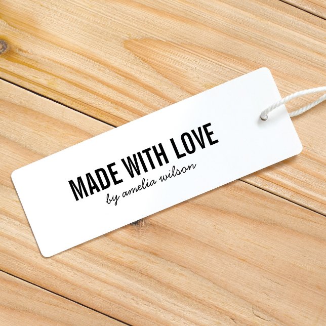 Simple Stylish Personalise Bold Made with Love Self-inking Stamp (Creator Uploaded)