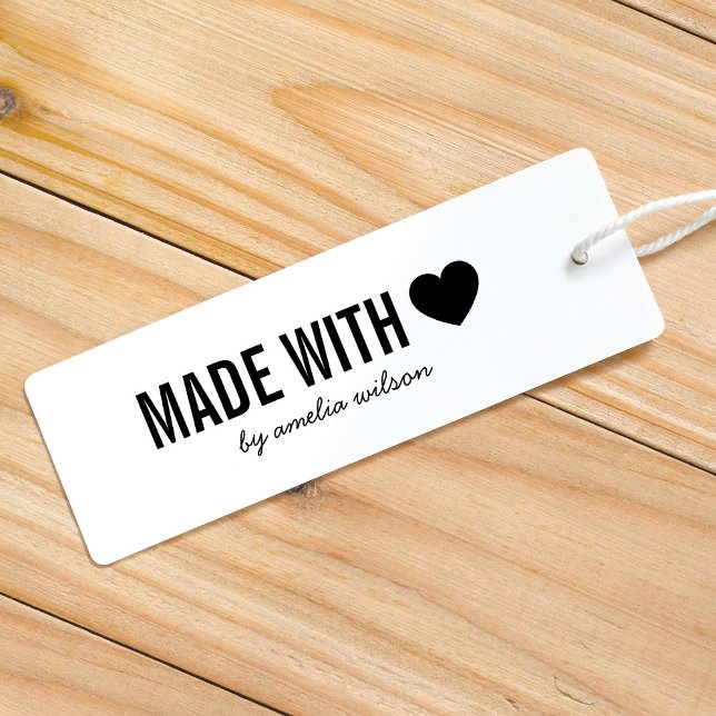 Simple Stylish Personalise Heart Made with Love Self-inking Stamp (Creator Uploaded)