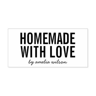Simple Stylish Personalize Homemade with Love Self-inking Stamp
