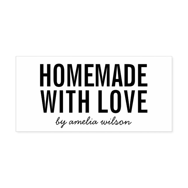 Simple Stylish Personalize Homemade with Love Self-inking Stamp (Design)