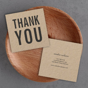 Simple Stylish Rustic Thank You Kraft