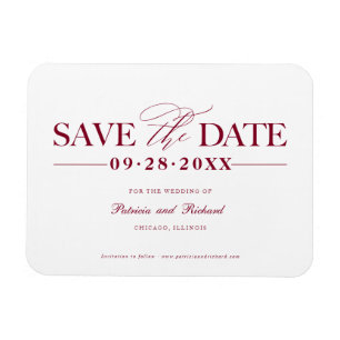 Simple Stylish Wedding Save The  Date Non Photo Magnet