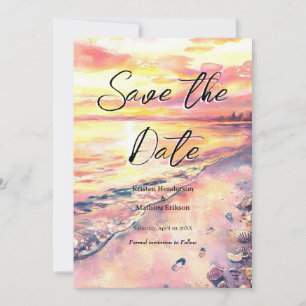 Simple Summer Beach Wedding Save The Date