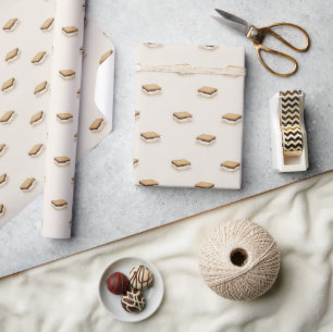 Simple Summer Classic Campfire Smores Wrapping Paper