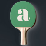 Simple Summer Green Bold Retro Monogram Initial Ping Pong Paddle<br><div class="desc">Simple Summer Green Bold Retro Monogram Initial Ping Pong Paddle</div>