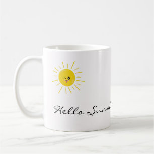 Simple Sun Custom Word  Coffee Mug