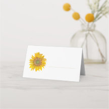 Simple Sunflower Place Cards