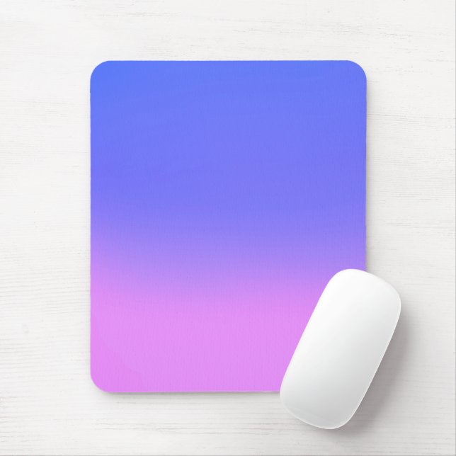 Simple Sunset Ombre Effect Pink & Blue Mouse Pad (With Mouse)