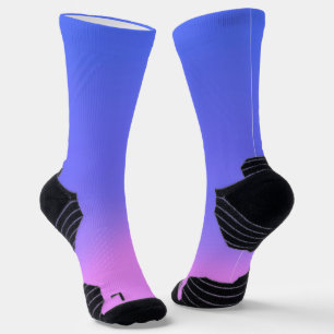 Simple Sunset Ombre Effect Pink Blue  Socks