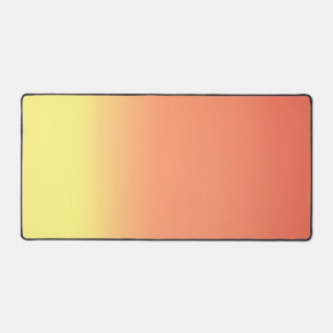 Simple Sunset Ombre Effect Yellow & Orange Desk Mat