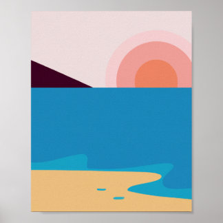 simple sunset poster