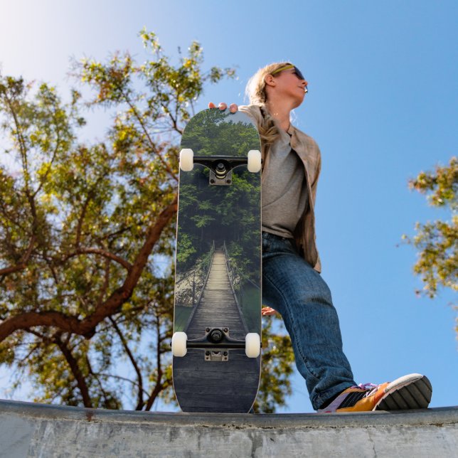 Simple suspension bridge over river Idrijca, Slove Skateboard (Outdoor 1)