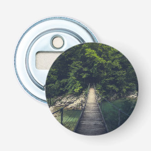 Simple suspension bridge river Idrijca, Slovenia Bottle Opener