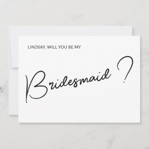 Simple & Sweet Bridesmaid Proposal Photo Invitation
