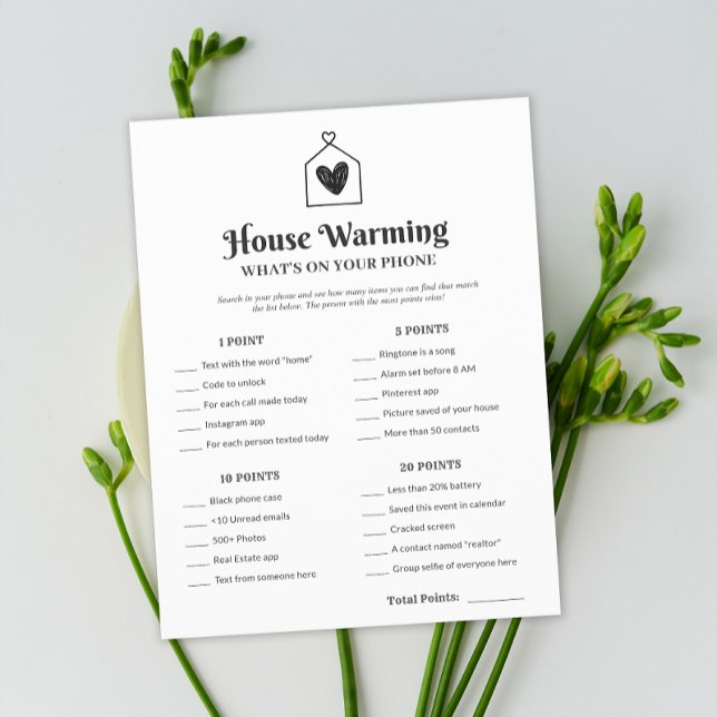 Simple Sweet Heart House Warming Party Game (Simple Sweet Heart House Warming Party Game)