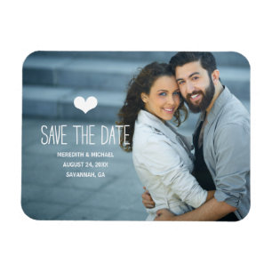 Simple & Sweet Photo Save the Date Magnet