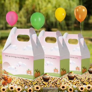 Simple Sweet Pink Pumpkin Carriage Girl's Birthday Favour Box