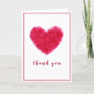 Simple Sweetheart Frame Valentines Baby Shower Thank You Card