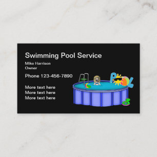 SImple Swimming Pool Services Business Card