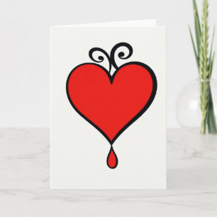 Simple Swirl Heart Drop Card