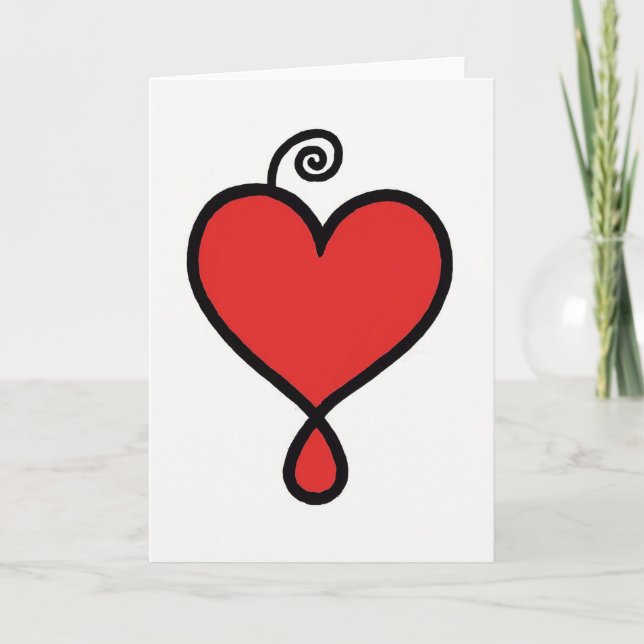 Simple Swirled Heart Card (Front)
