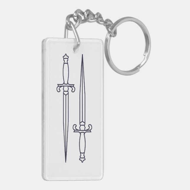 Simple sword key ring (Back Left)
