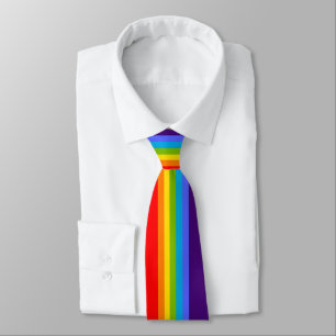 Simple & symetric rainbow custom name Elegant Gay Tie