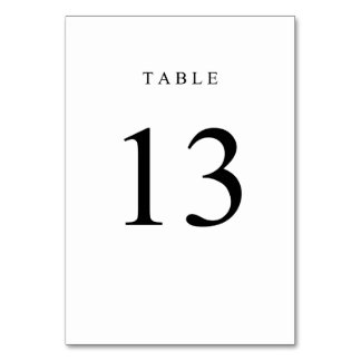 Simple Table Number - 13